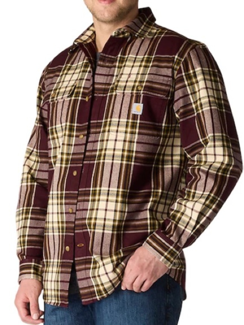 Carhartt Heavy weight Flannel Long sleeve Checked Button-down shirt